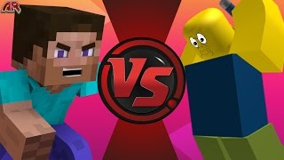 MINECRAFT STEVE vs ROBLOX ROBLOXIAN! REMATCH! Cartoon Fight Club Episode 135