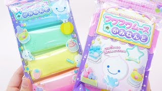 【ASMR】ふわふわムース粘土を使ってほわほわマシュマロスライムを作る🍭【音フェチ】