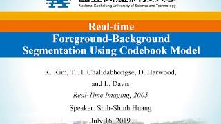quarter DIP: Real time Foreground Background Segmentation Using Codebook Model
