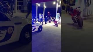 Police chasing a motorcycle ends with tears of happiness!