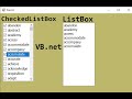 Visual Basic.NET: Fill listbox from Checked items checkedlistbox using sql database in VB.NET