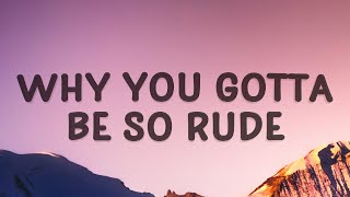 MAGIC - Rude (Lyrics) | Why you gotta be so rude
