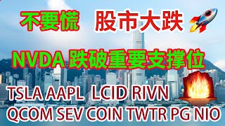 美股投资|不要慌 股市大跌 股市崩盘 金融危机 应对！NVDA跌破重要支撑位！STOCK SEV COIN TWTR AAPL NVDA TSLA LCID RIVN QCOM PG KO NIO