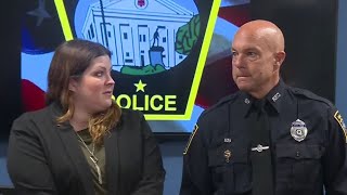 Woman reunited with officer she credits with saving her life