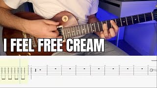 I Feel Free Cream Guitar Tab Cover Lesson Tutorial