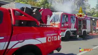 Sanremo (IM) - Vasto incendio di due attività commerciali- www.HTO.tv