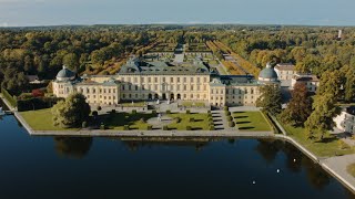 2654. Drottningholms slott (Drottningholm Palace) Drone Stock Footage Video