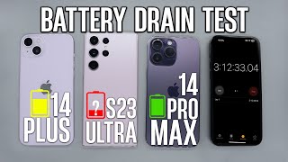 S23 Ultra vs iPhone 14 Pro Max/14 Plus: Battery Life DRAIN Test!