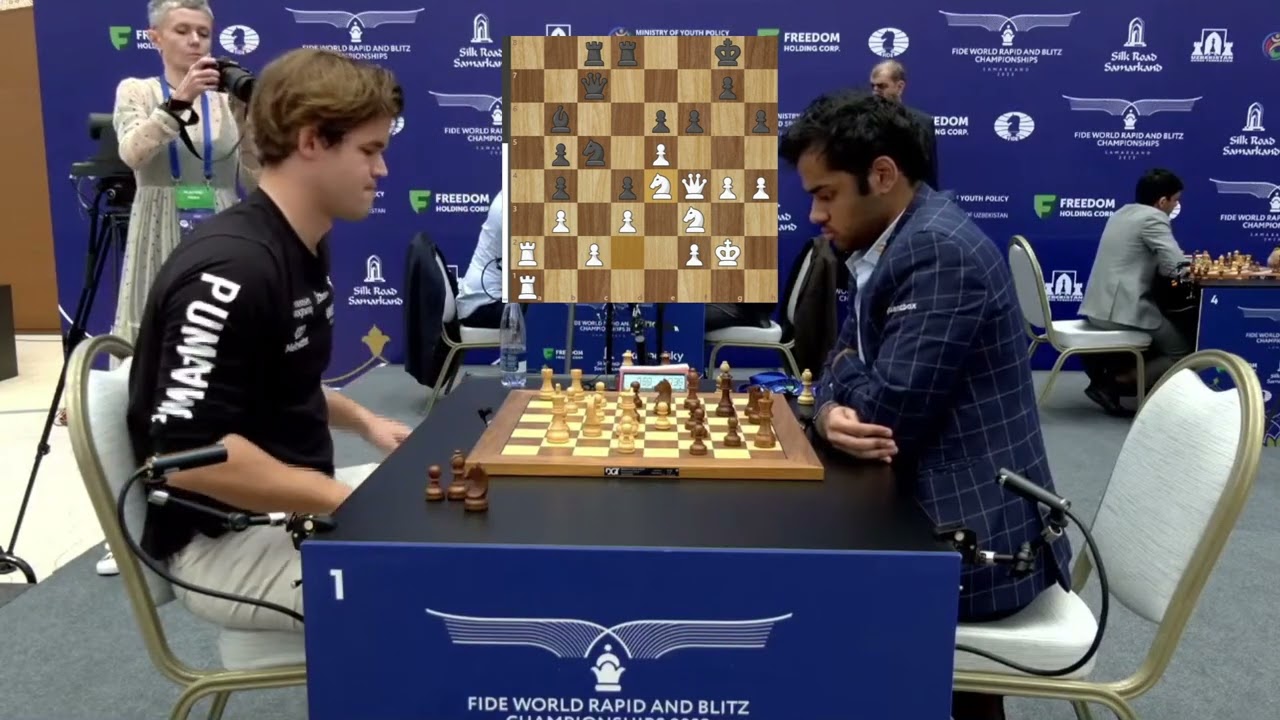 Magnus Carlsen (2887) Vs Arjun Erigaisi (2729) - FIDE World Blitz Chess ...