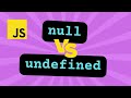 [JavaScript in Minutes] null vs undefined