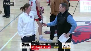 Pittsville Panthers at Pacelli Cardinals | 2025 WIAA Girls Basketball | Zaleski Sports