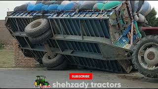 Tractor With Trolley Heavy Load Culti On Road!