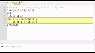 Make a dictionary using a list in Python