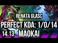 RENATA GLASC & Varus vs MAOKAI & Zeri (SUP) | 1/0/14 | EUW Master | 14.13