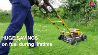 Stiga multi clip 50 SAE,  battery powered  self propelled  mulching lawnmower.