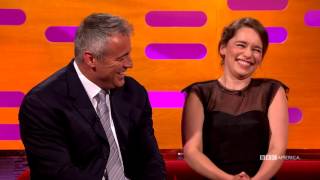 Emilia Clarke Makes Matt LeBlanc Say 'The Thing" - The Graham Norton Show