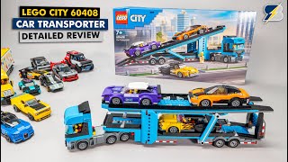 LEGO City 60408 Car Transporter Truck With Sports cars detailed review