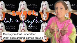 Ava Max Heaven and Hell Reaction 🥵 | SHE'S SWEET BUT PSYCHO #avamax