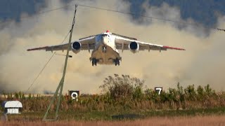 C-2 準整地滑走路から離陸 不整地離陸試験 岐阜基地 2020/11/13 JASDF C-2 Take off from Dirt Runway UAEへの輸出可能性検証に関する実証試験