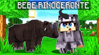 NASCI como um BEBÊ RINOCERONTE no Minecraft!