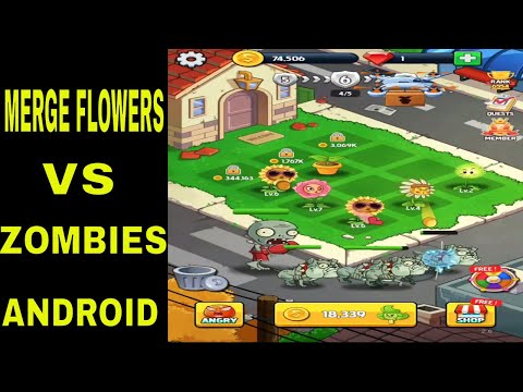 MERGE FLOWERS VS ZOMBIES ANDROID GAMEPLAY