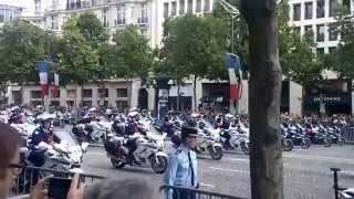 Paris Bastille Day 2014: Police Bike Parade