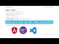 Create Angular 16 with ASP.NET Core 6 application in Visual Studio Code