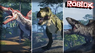 ALL ULTIMATE DINOSAUR ROARS IN JURASSIC PARK FALLEN ASHES!