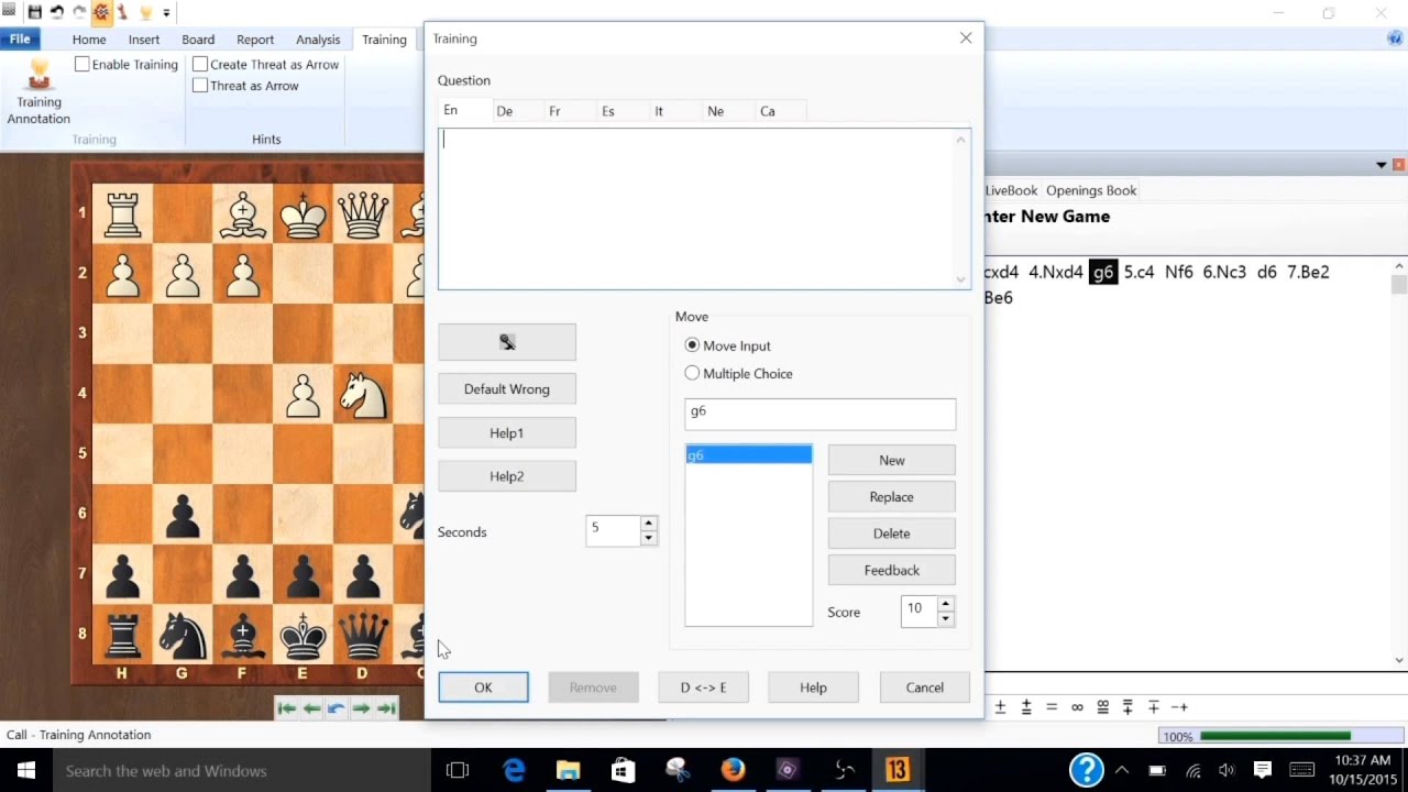 Tutorial Chessbase Training Functionality Youtube