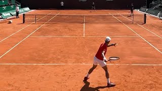 Djokovic vs Rune Court-Level Practice Points - Monte Carlo 2024
