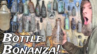 BOTTLE BONANZA Secret Salt Marsh DIG! Mudlarking Bottles Metal Detecting Relic Hunting Treasure Hunt