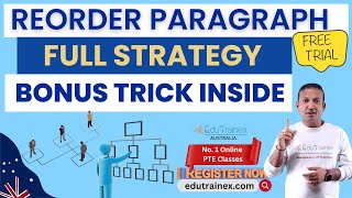 PTE Reorder Paragraph | Full Strategy Tips \u0026 Tricks | Practice \u0026 Examples | Edutrainex