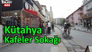 4K UHD - Kütahya Kafeler Sokağı - Turkey Kütahya Walking Tour