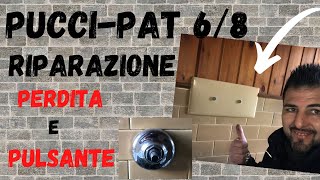 PUCCI -PAT 6/8 cassetta incasso wc CON PULSANTE BASSO revisione pulizia sostituzione guarnizioni