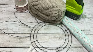 Easy Bunny Wreath DIY || Using Dollar Tree Bunny Wreath Form || Just 1 EASY DIY