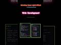 Neon light effect on text 👾#viral #youtube #htmlcss #html #shorts #css