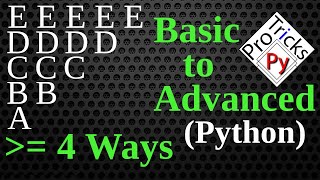 Python Pattern Program - Print Characters in Triangle Shape in Python | Python Character Pattern 9