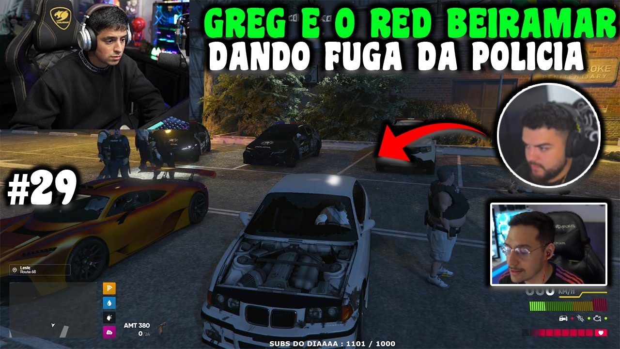 Greg Red Beiramar E O Tucano Dando Fuga Da Policia Ep 29 Youtube
