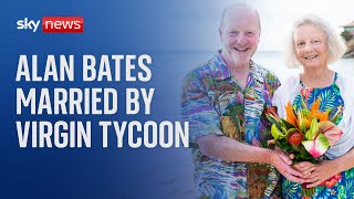 Post Office campaigner Alan Bates marries on billionaire Richard Branson's private island