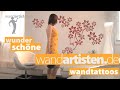 wandtattoos wandaufkleber blumenmädchen wandartisten