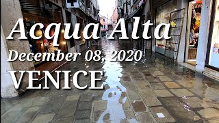 ACQUA ALTA A VENEZIA, ITALIA December 08, 2020 Flood in Venice Italy