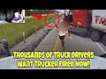 Thousands Of Truck Drivers Want Trucker Fired For Blocking Driver 🤯 Should He Be Fired?