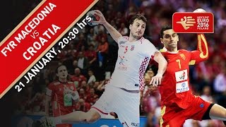 Croatia face FYR Macedonia in main round top match | EHF EURO 2016