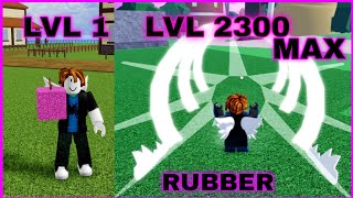 Noob To Pro | Noob Uses Rubber Fruit ( Devil Fruits ) I Reached Level Max In Blox Fruits