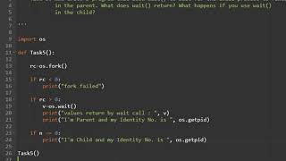 Fork( ) and Wait( ) System Calls in Python