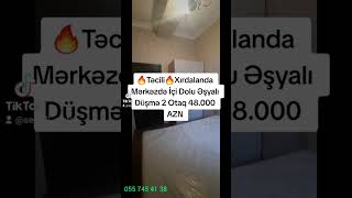 😱Təcili‼️Xırdalanda Mərkəzdə İçi Dolu Əşyalı Düşmə 2 Otaq Bina Evi 48 Min☎️055 745 41 38