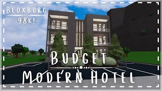 Budget Modern Hotel | 98k | Speedbuild \u0026 Tour | Roblox Bloxburg | Tapioca