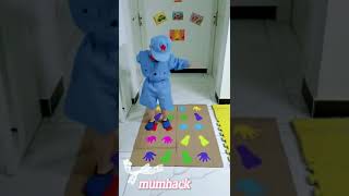 Hands and feet hopscotch game to improve kids with movement and coordination