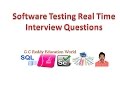 Software Testing Real Time Interview Questions