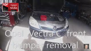 Opel  Vectra C (2002–2008) front bumper removal